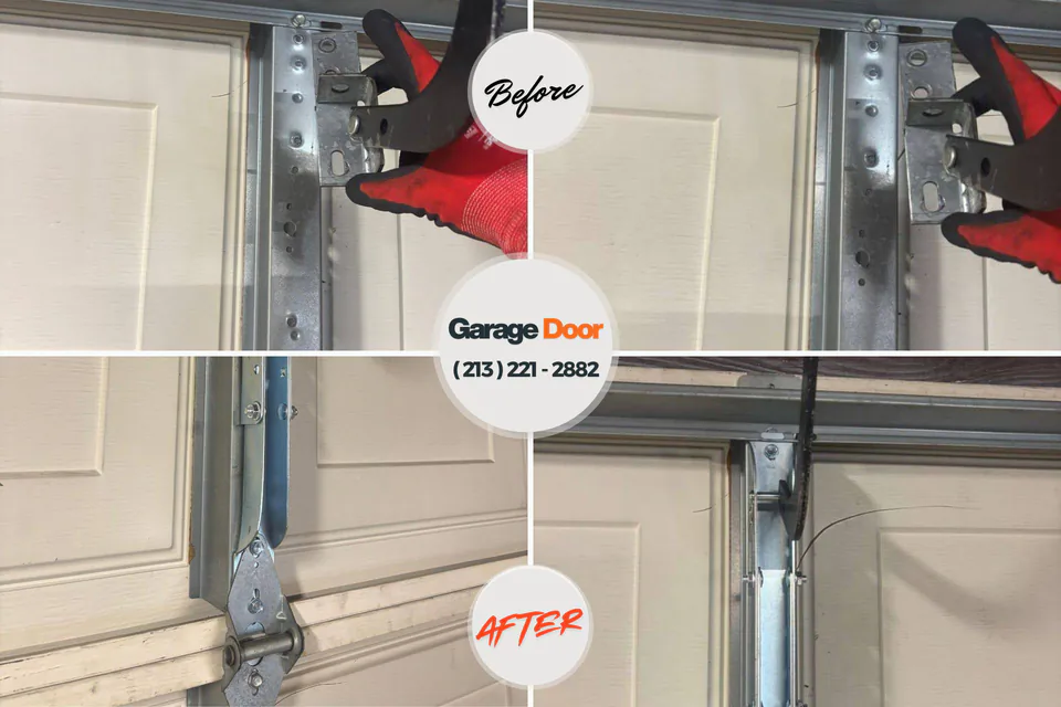 Before and after: garage door repair Bonner-West Riverside, MT